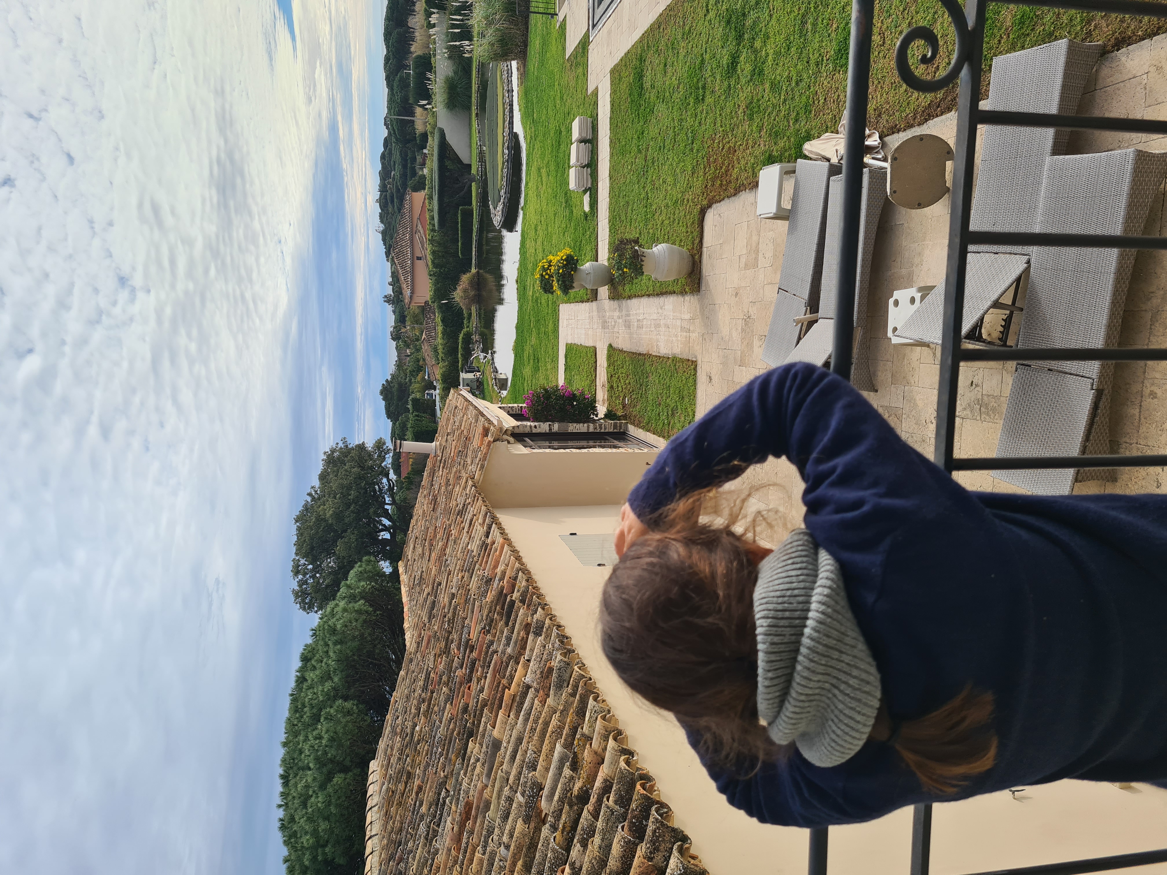 Vue de chantier de la Villa Alba depuis l'étage