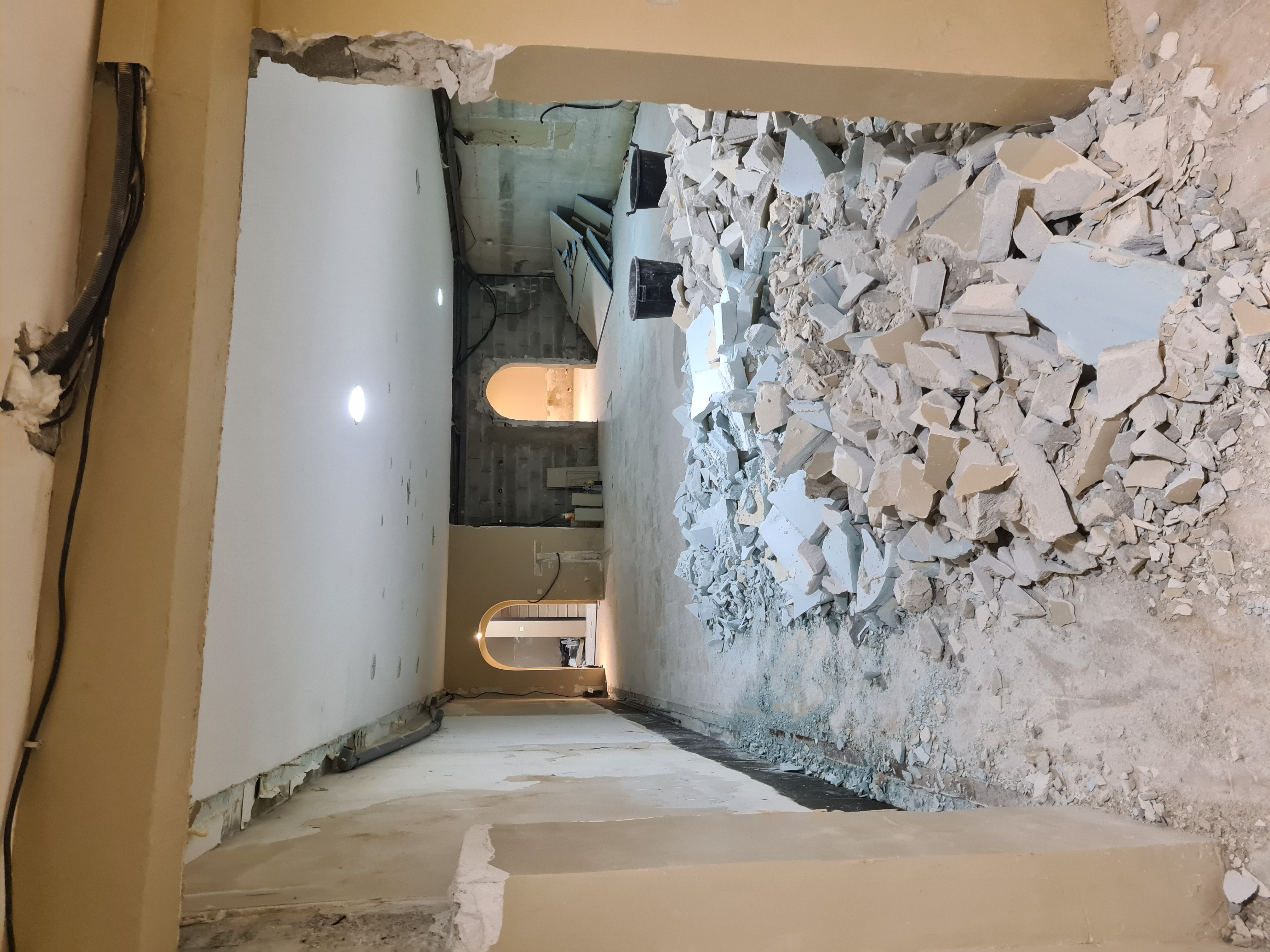 Dépose intérieure pendant le chantier Alba