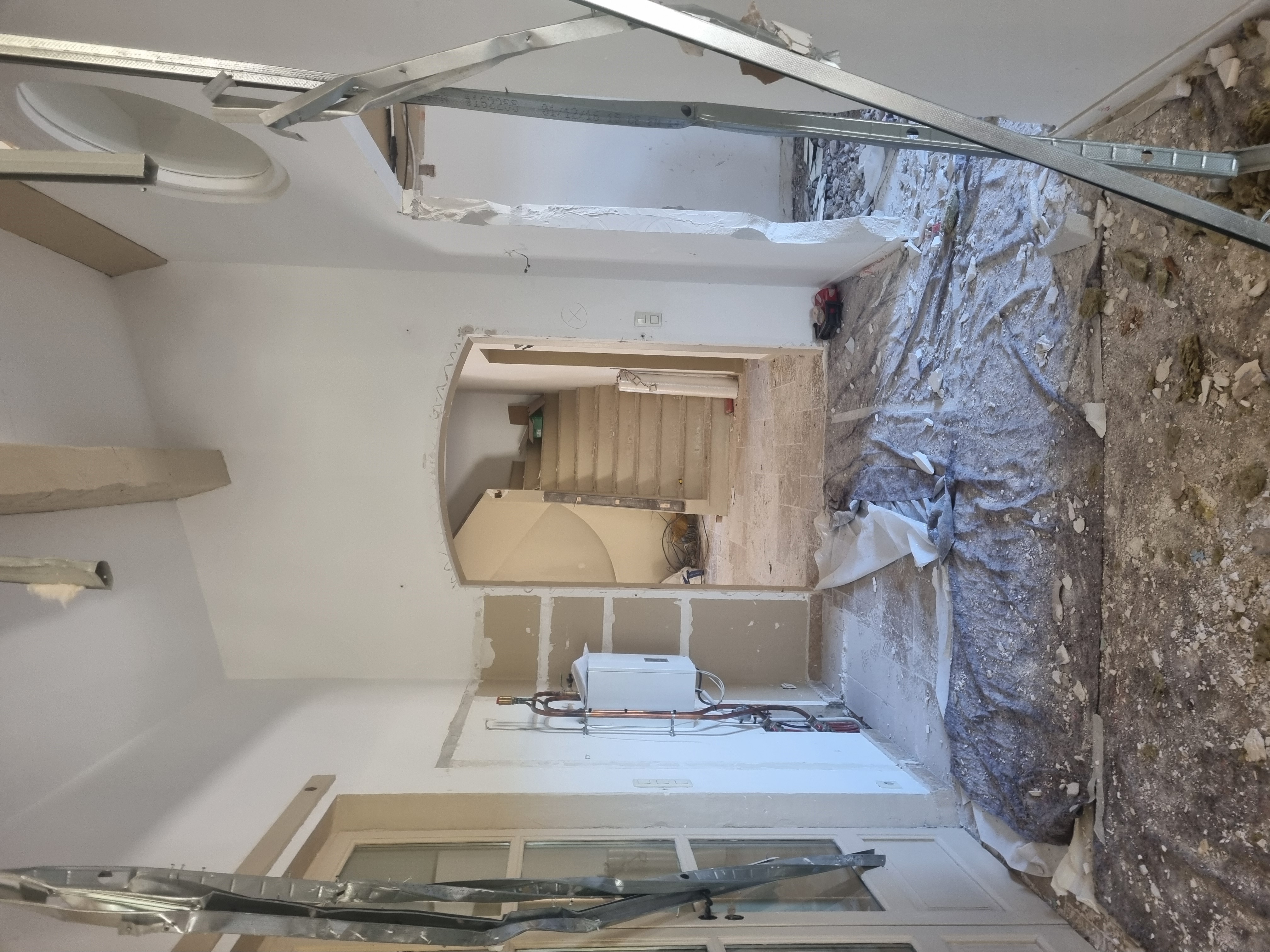 Ouverture et préparation des volumes pendant le chantier Alba