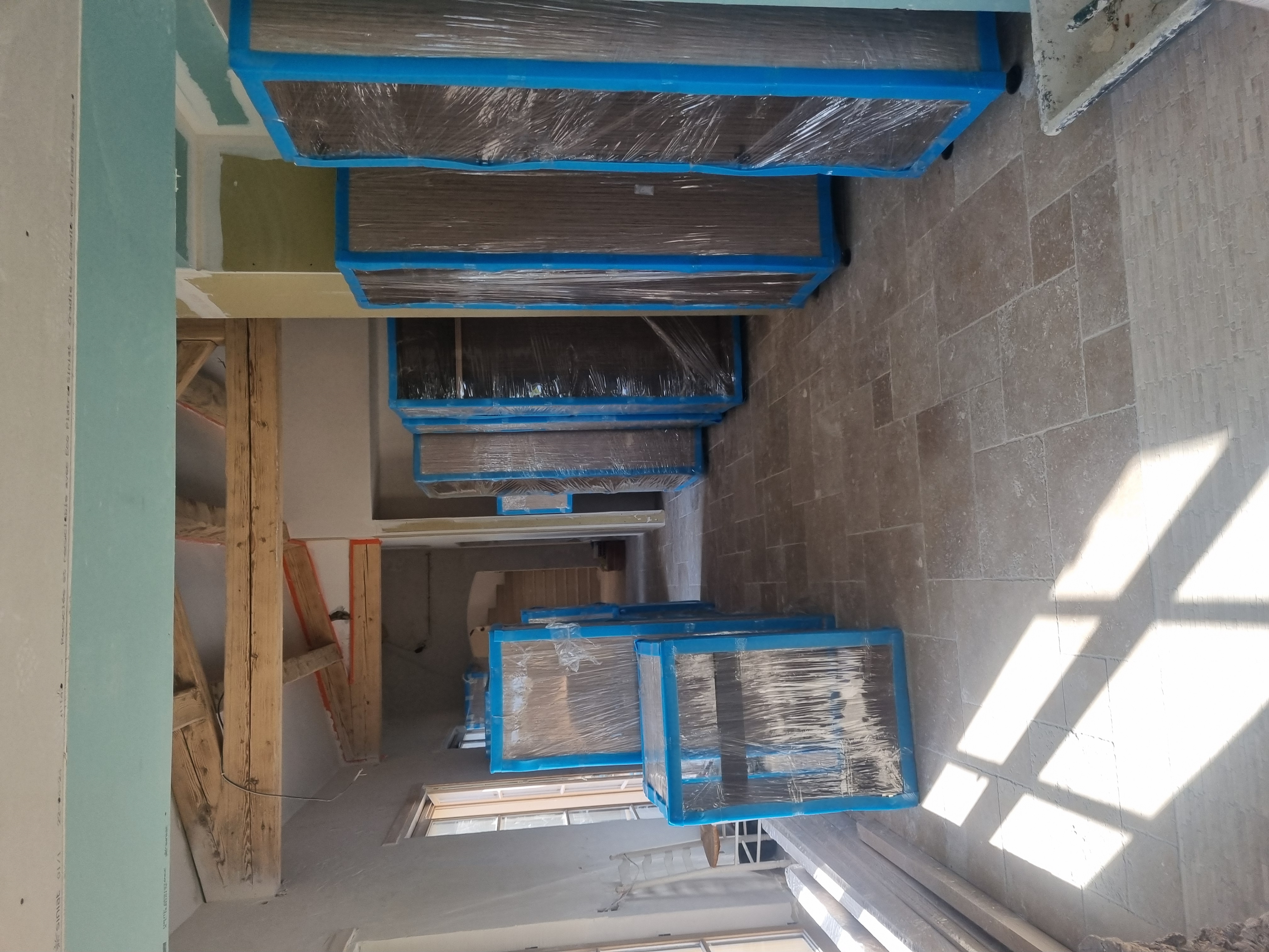 Menuiseries protégées pendant le chantier Alba